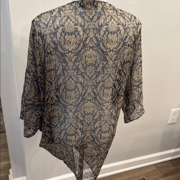 Karen Zambos One Size Floral Sheer Kimono Cardigan Coverup Top - Picture 8 of 8